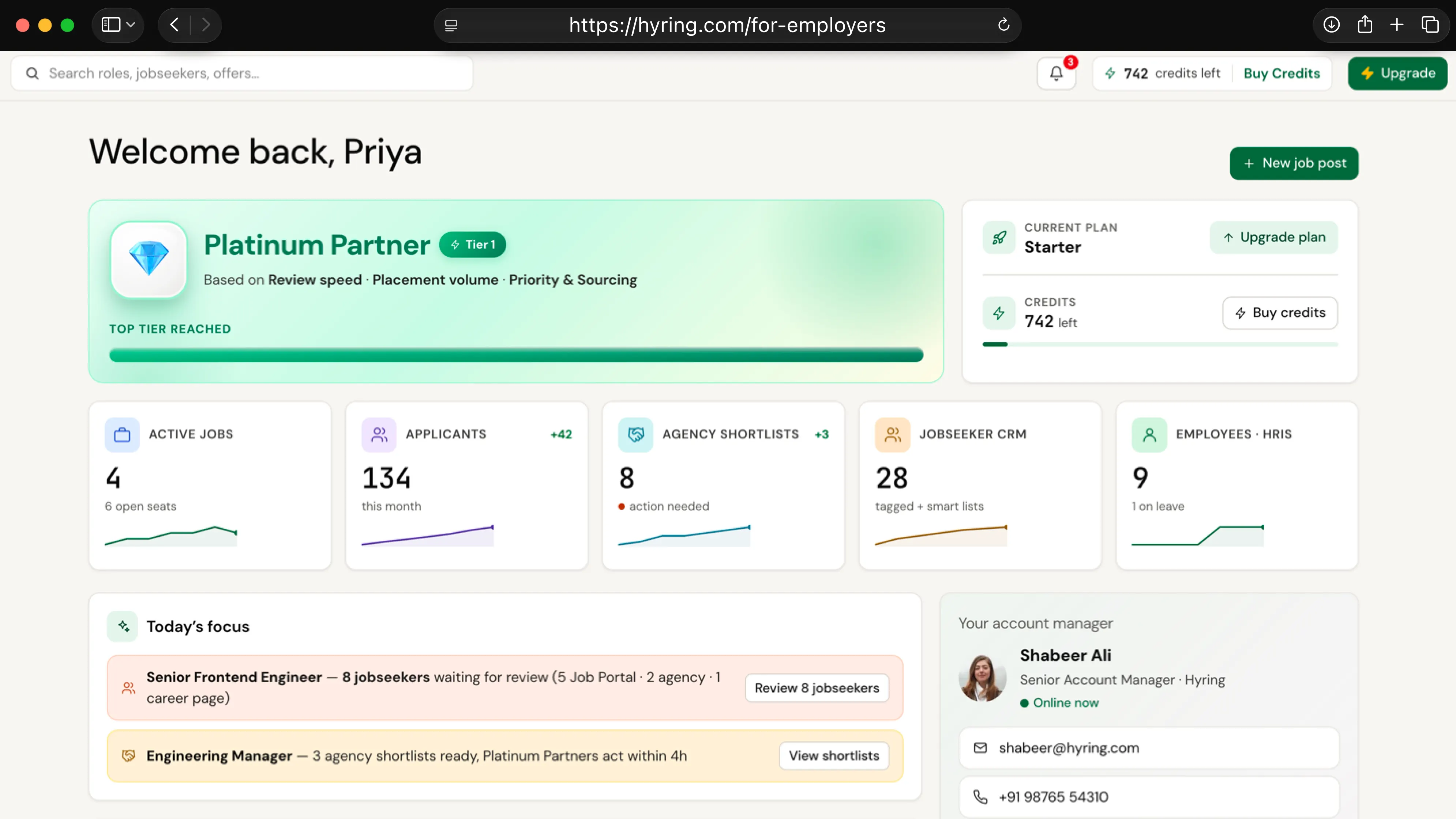 Employer portal