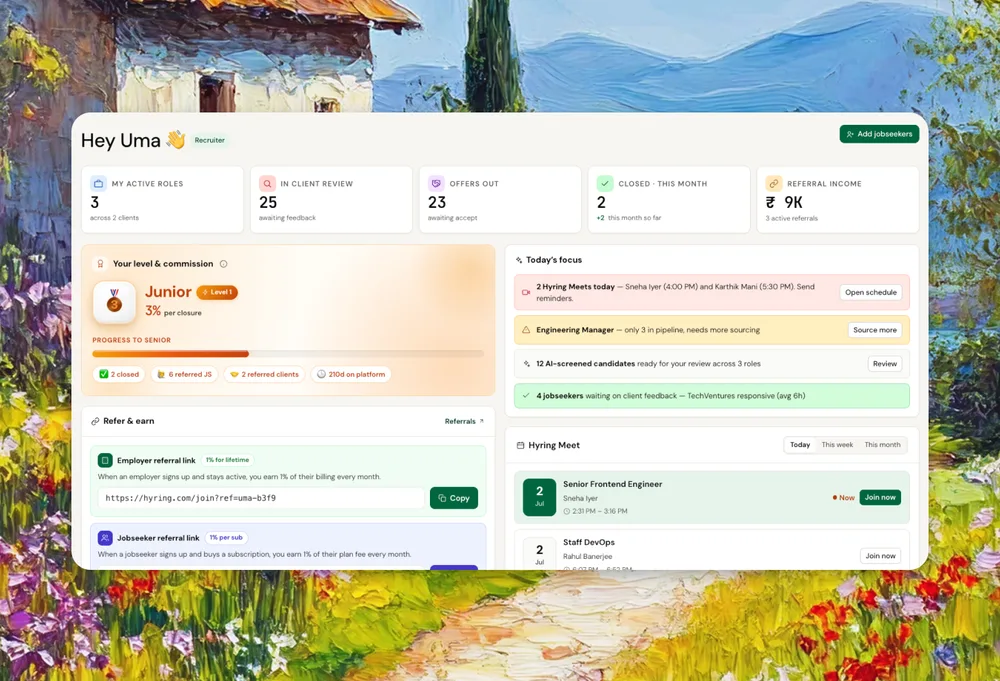 Recruiting partner portal